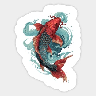 Lucky Japanese Koi Sticker